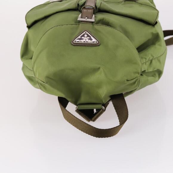 PRADA Backpack Nylon Green Silver - Picture 6 of 10